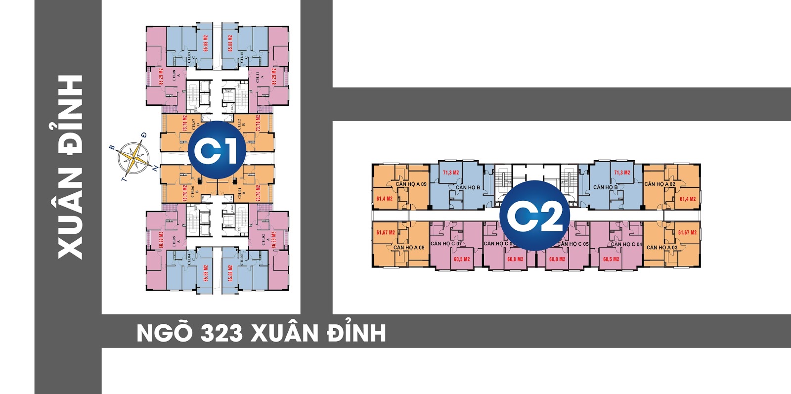 Chung cư C1 C2 Xuân Đỉnh